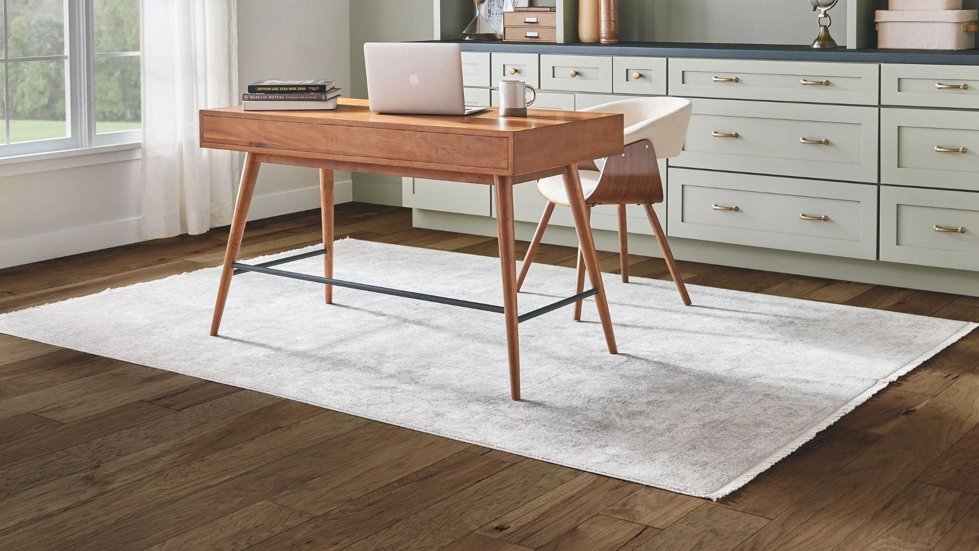 Area rug in Quad Cities home office 